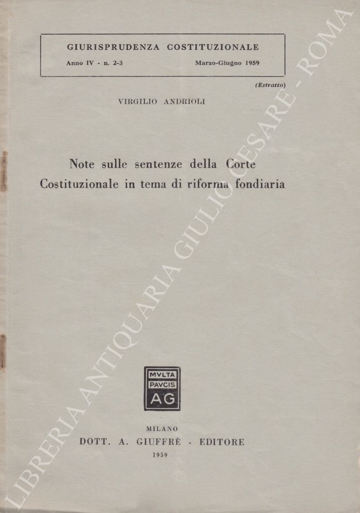 Note sulle sentenze della Corte Costituzionale
