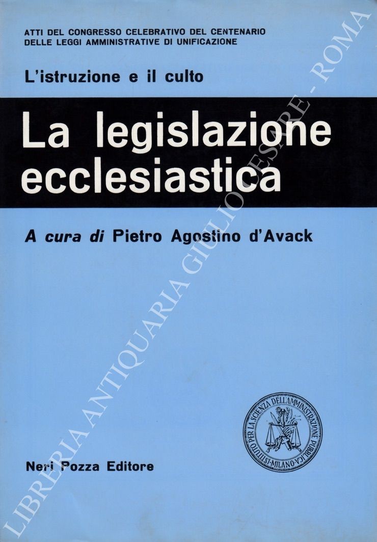 La legislazione ecclesiastica