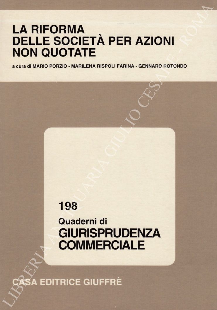 La riforma delle società per azioni non quotate