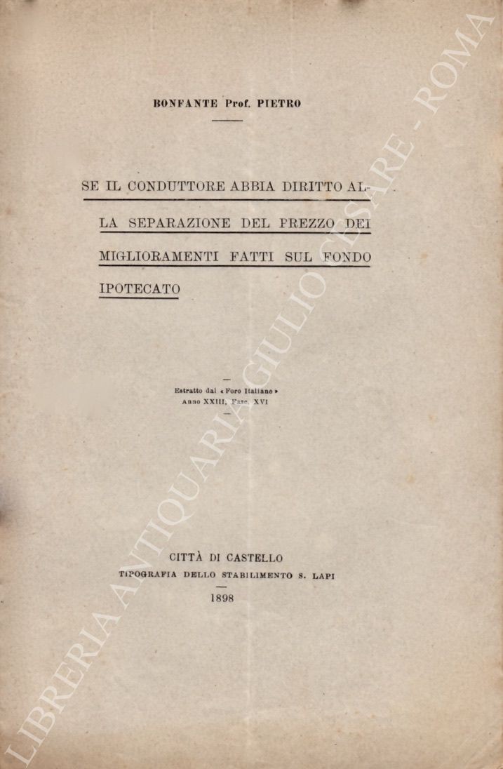 Se il conduttore abbia diritto alla separazione del prezzo