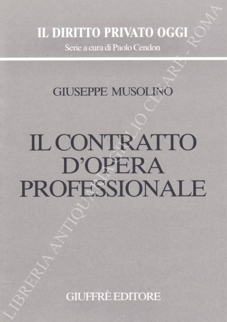 Il contratto d'opera professionale
