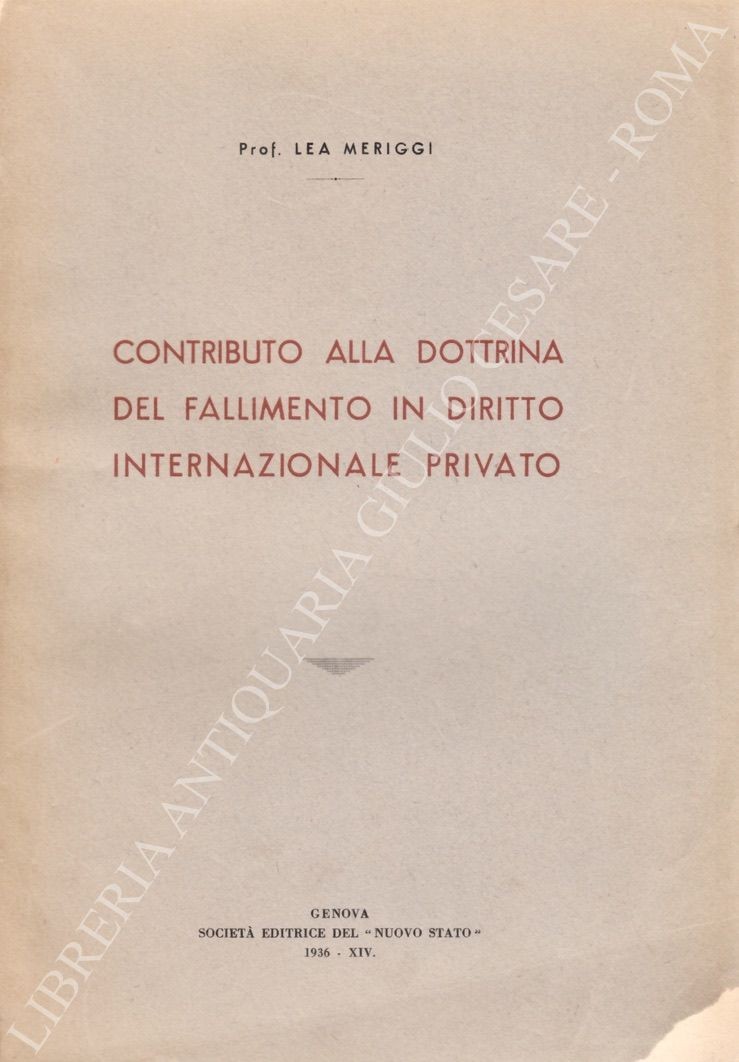Contributo alla dottrina del fallimento in diritto