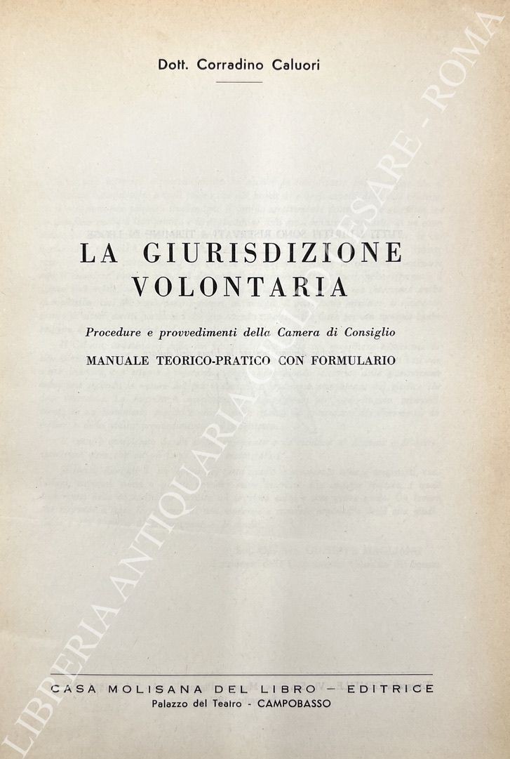 La giurisdizione volontaria