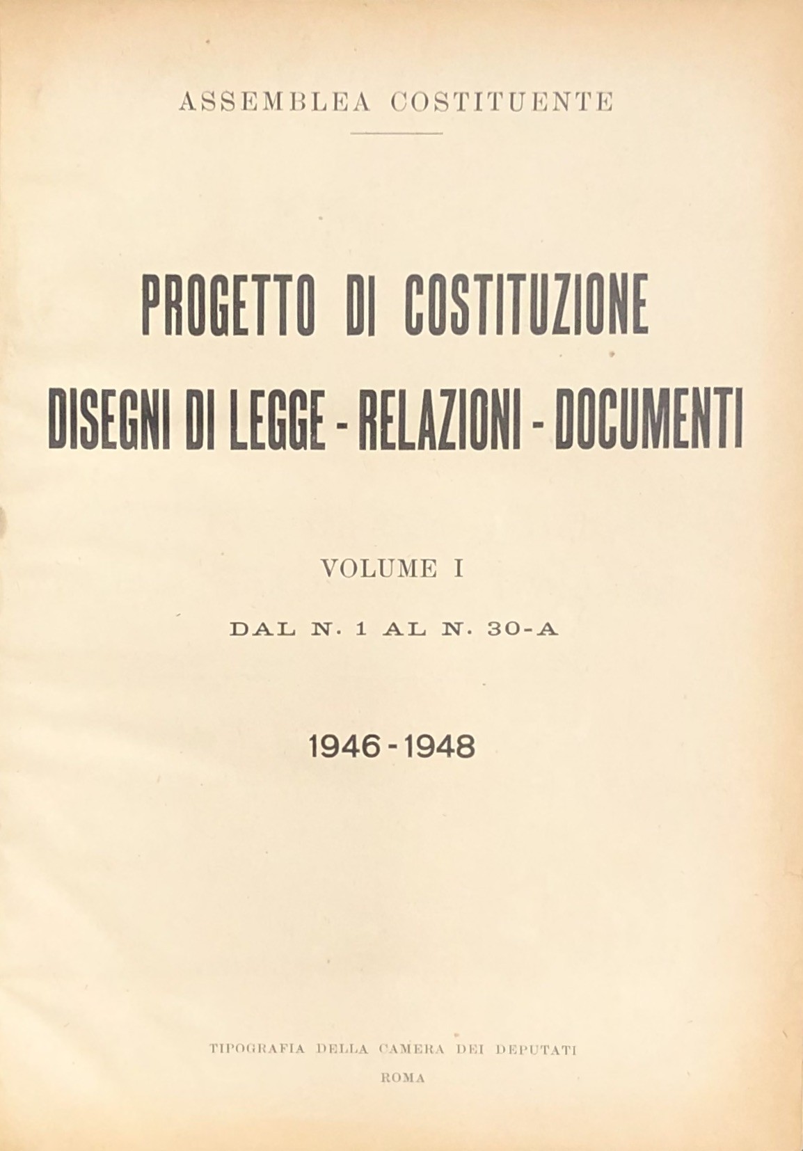 Progetto di Costituzione