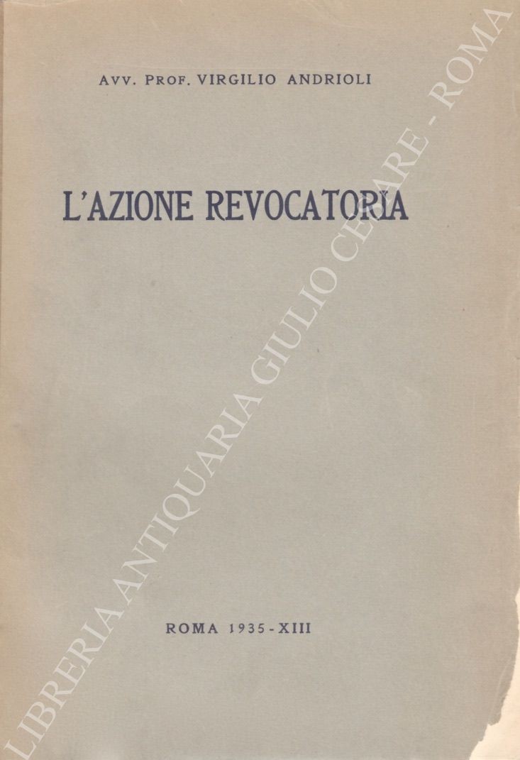 L'azione revocatoria