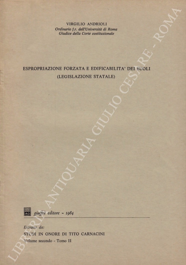 Espropriazione forzata e edificabilità dei suoli
