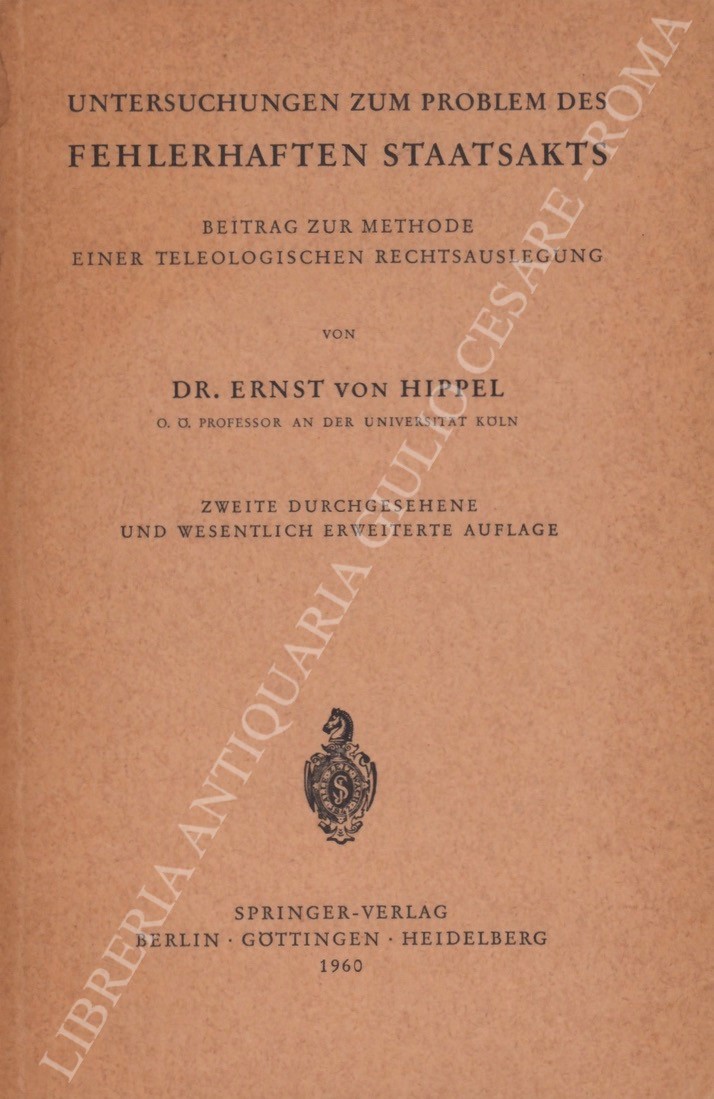 Untersuchungen zum Problem des Fehlerhaften Staatsakts