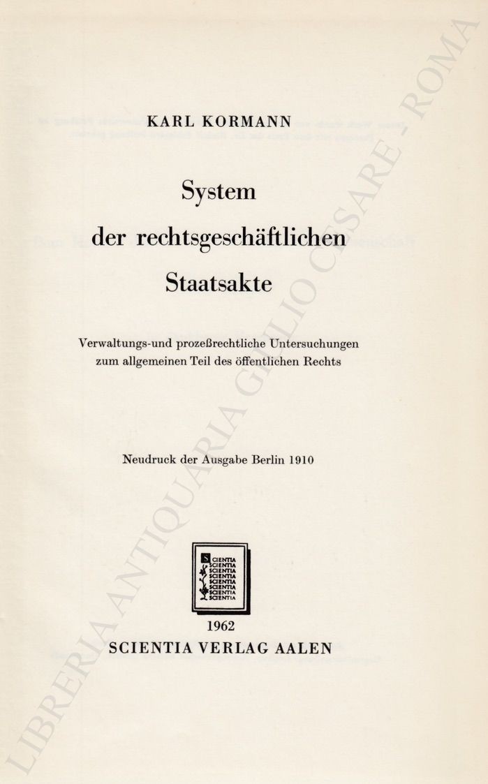 System der rechtsgeschäftlichen Staatsakte