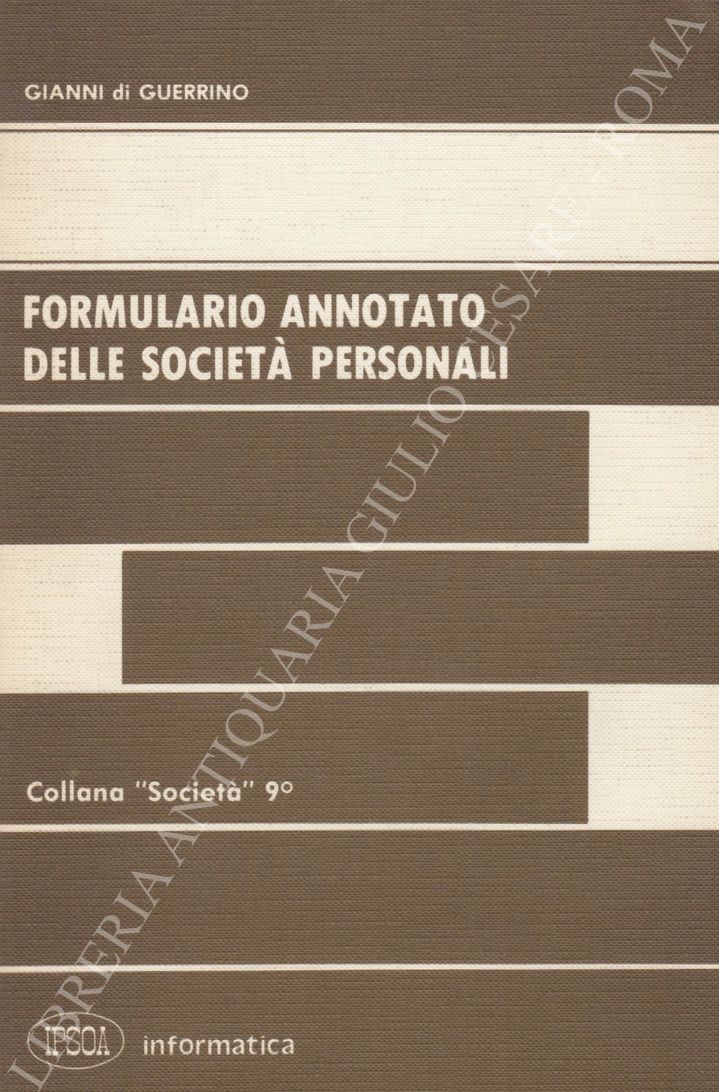 Formulario annotato delle società personali