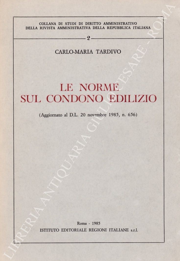 Le norme sul condono edilizio