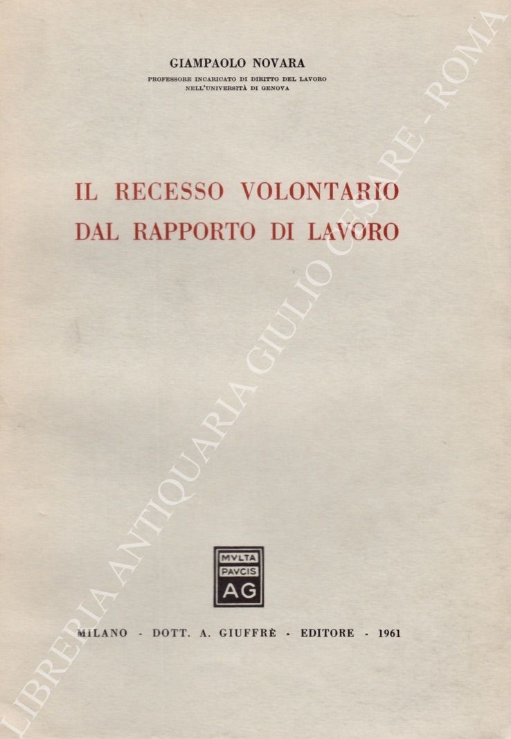 Il recesso volontario dal rapporto di lavoro