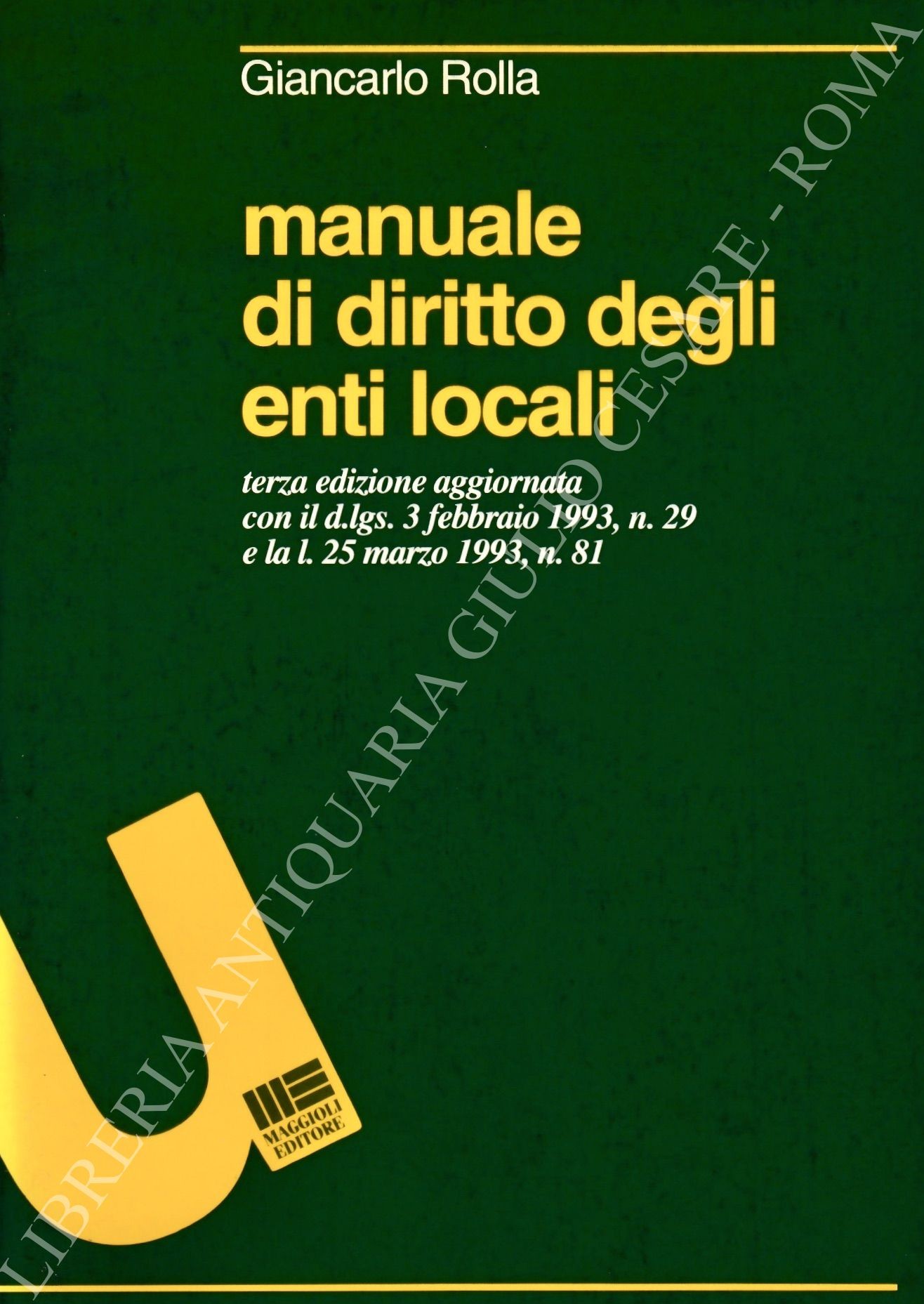 Manuale di diritto degli enti locali