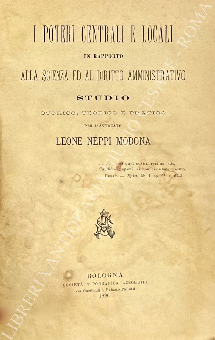 I poteri centrali e locali