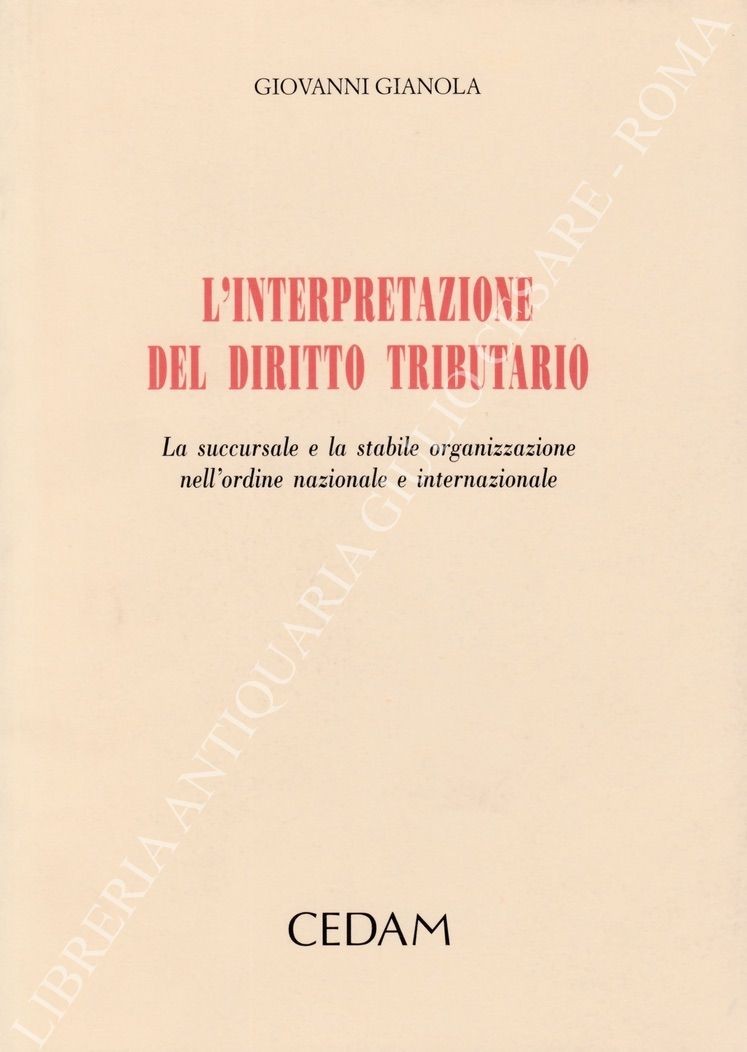 L'interpretazione del diritto tributario