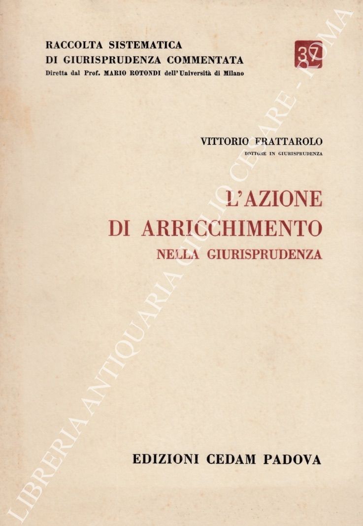 L'azione di arricchimento nella giurisprudenza