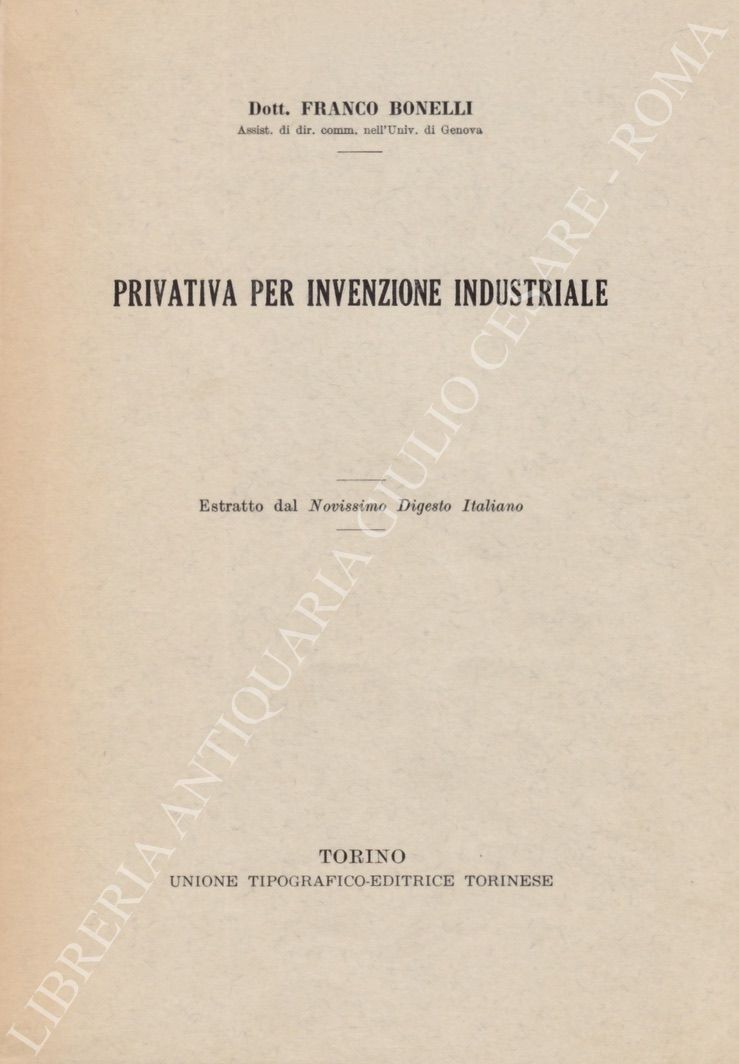 Privativa per invenzione industriale