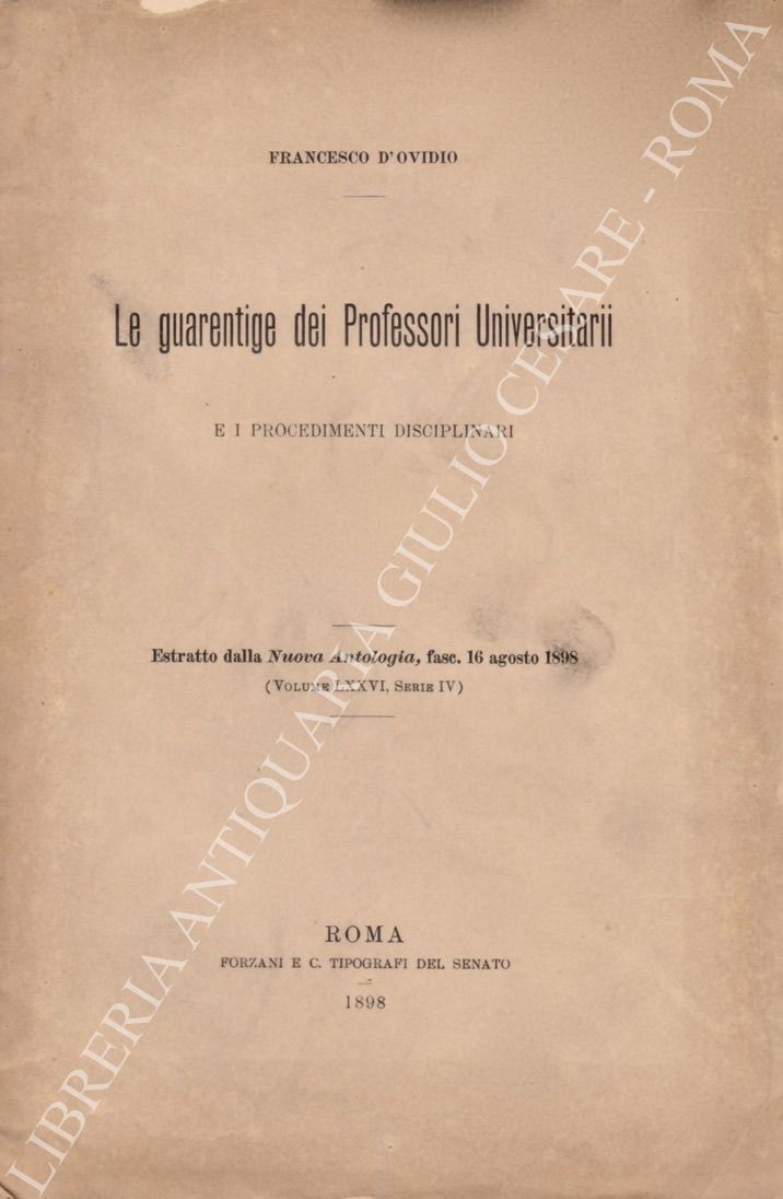 Le guarentige dei Professori Universitari
