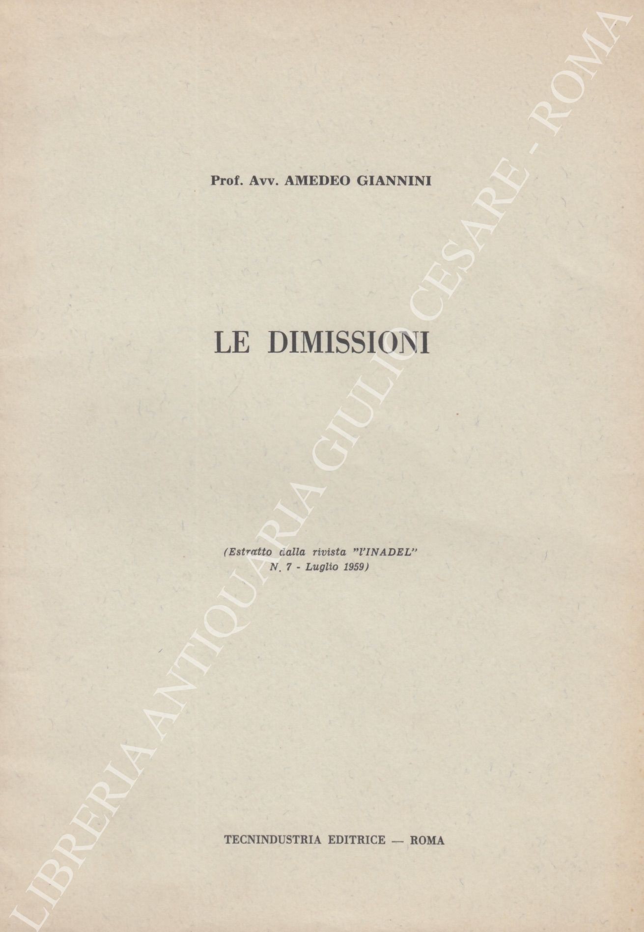 Le dimissioni
