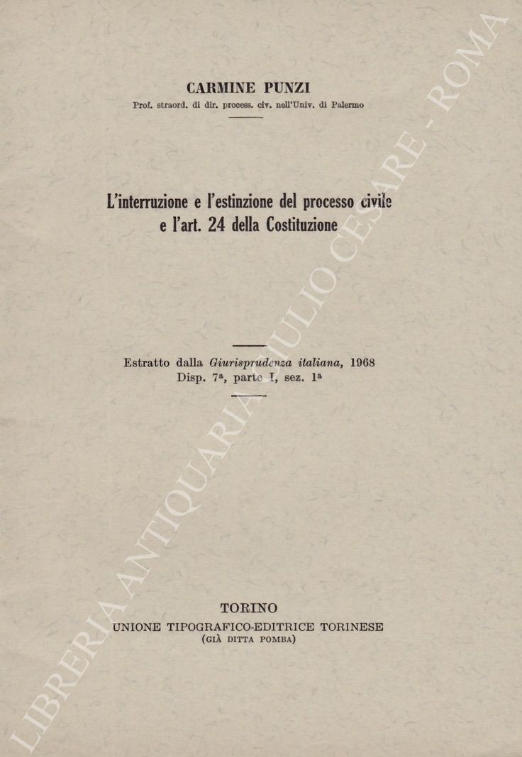 L'interruzione e l'estinzione del processo civile