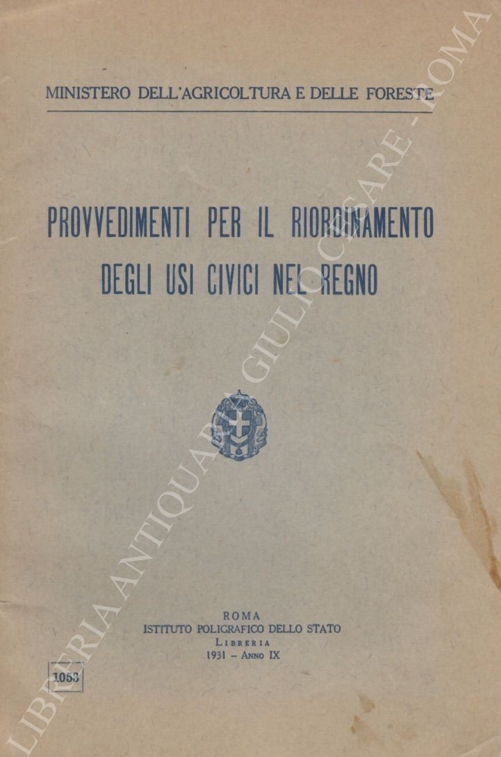 Provvedimenti per il riordinamento degli usi civici