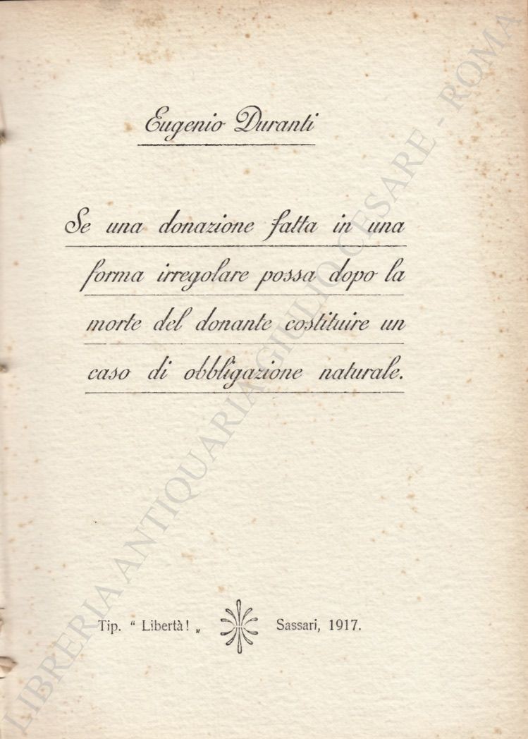 Se una donazione fatta in una forma irregolare 