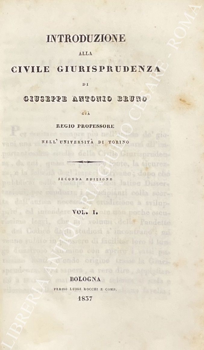 Introduzione alla civile giurisprudenza