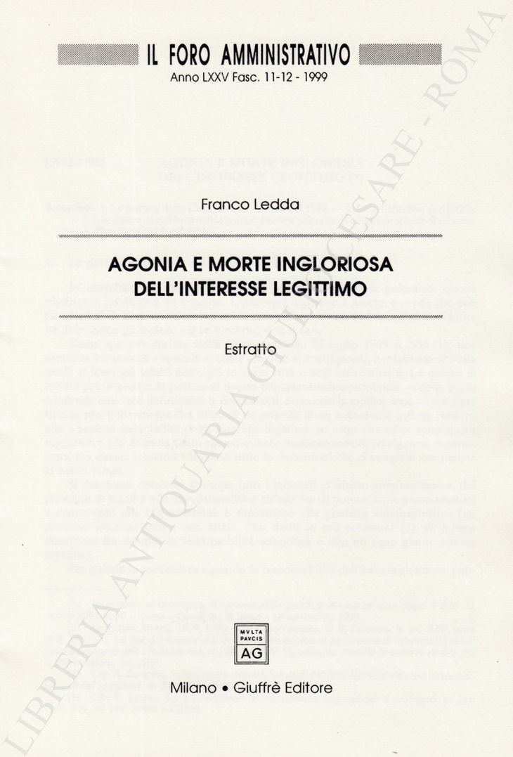 Agonia e morte ingloriosa dell'interesse legittimo
