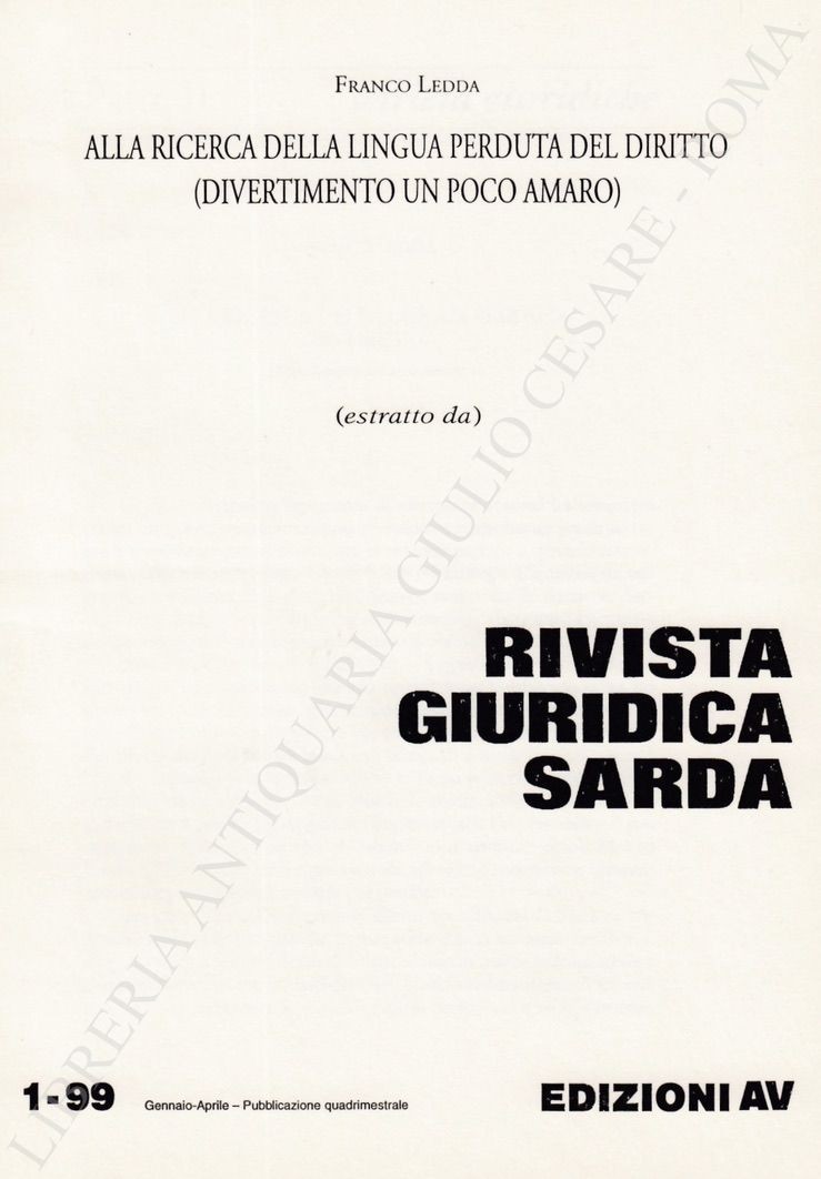 Alla ricerca della lingua perduta del diritto