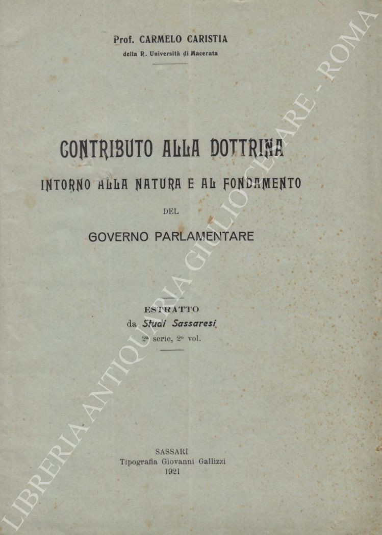 Contributo alla dottrina intorno alla natura e al fondamento