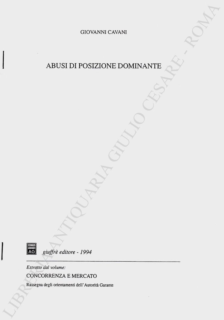 Abusi di posizione dominante