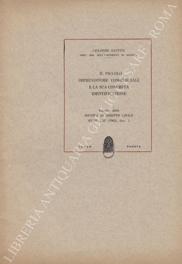 Il piccolo imprenditore commerciale e la sua concreta identificazione