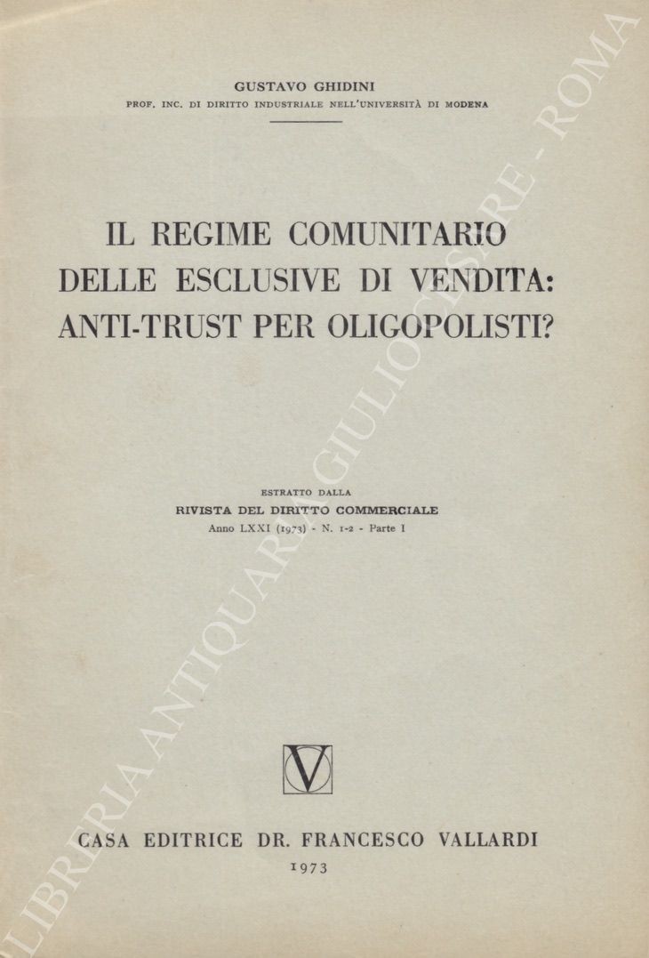 Il regime comunitario delle esclusive di vendita