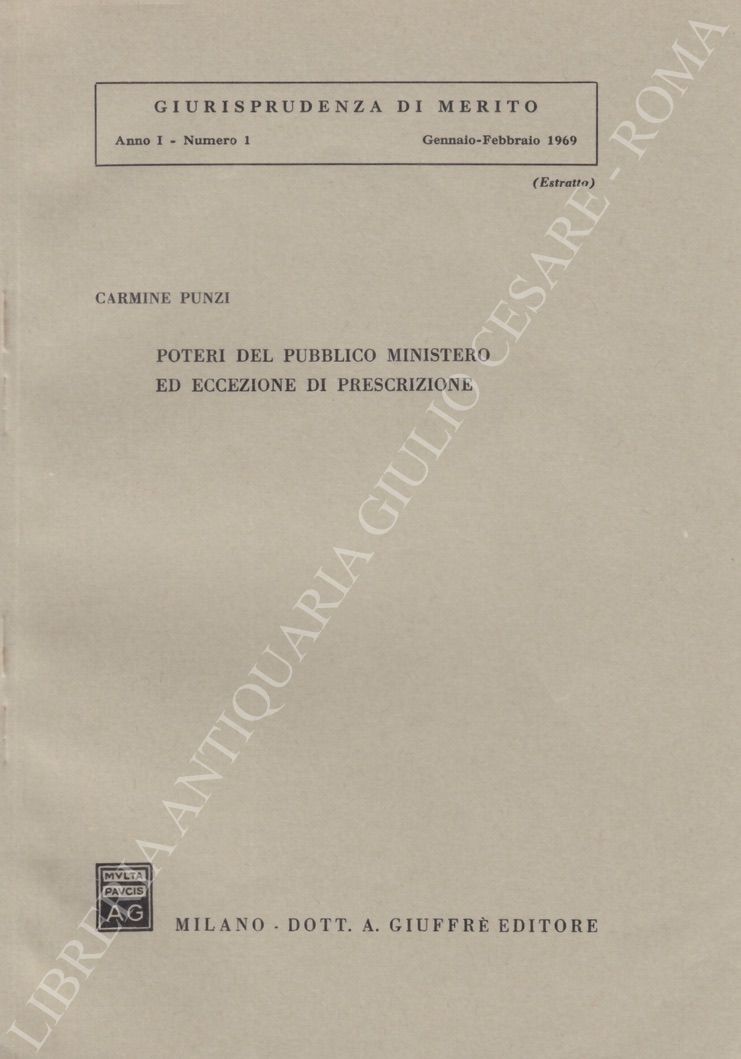 Poteri del pubblico ministero ed eccezione di prescrizione