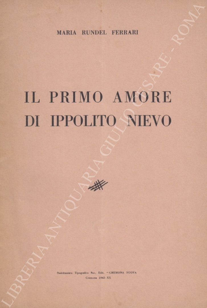 Il primo amore di Ippolito Nievo