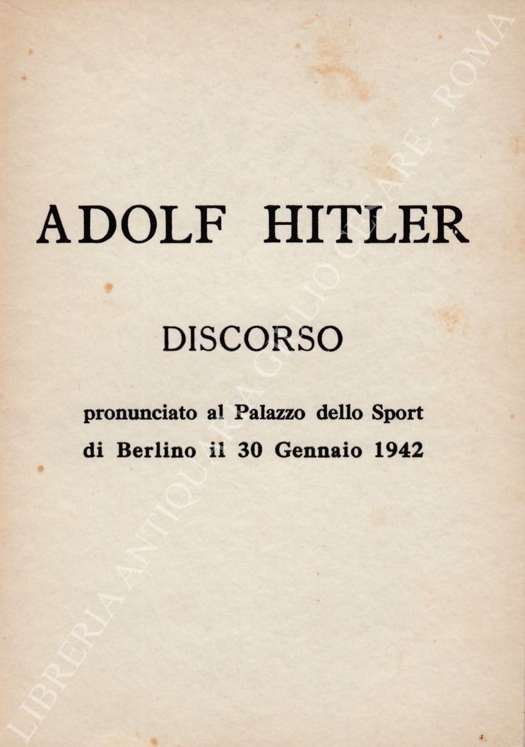 Discorso pronunciato al Palazzo dello Sport 