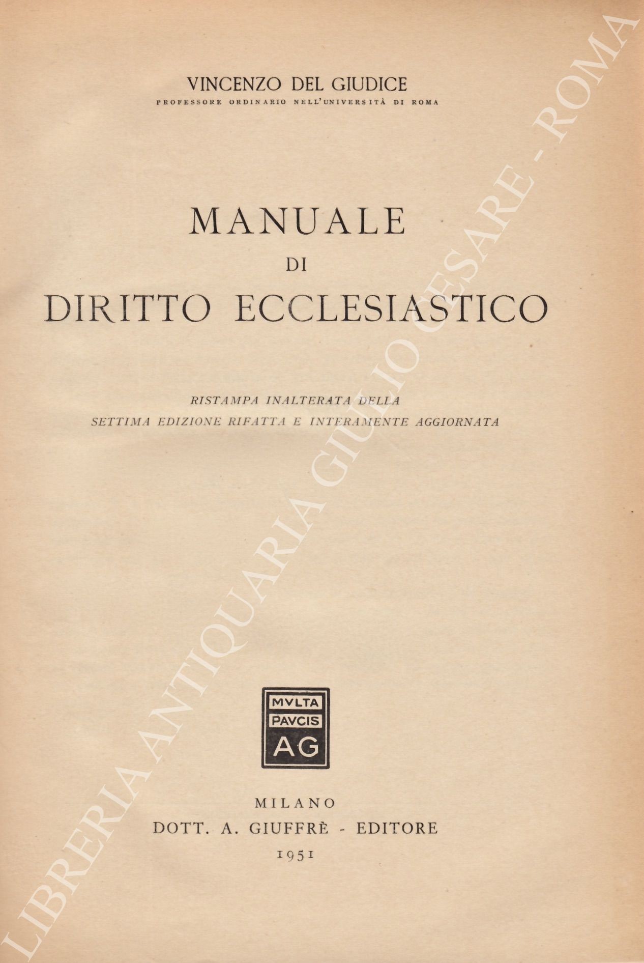 Manuale di diritto ecclesiastico