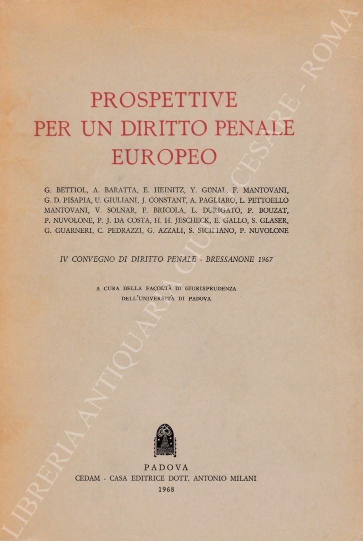 Prospettive per un diritto penale europeo