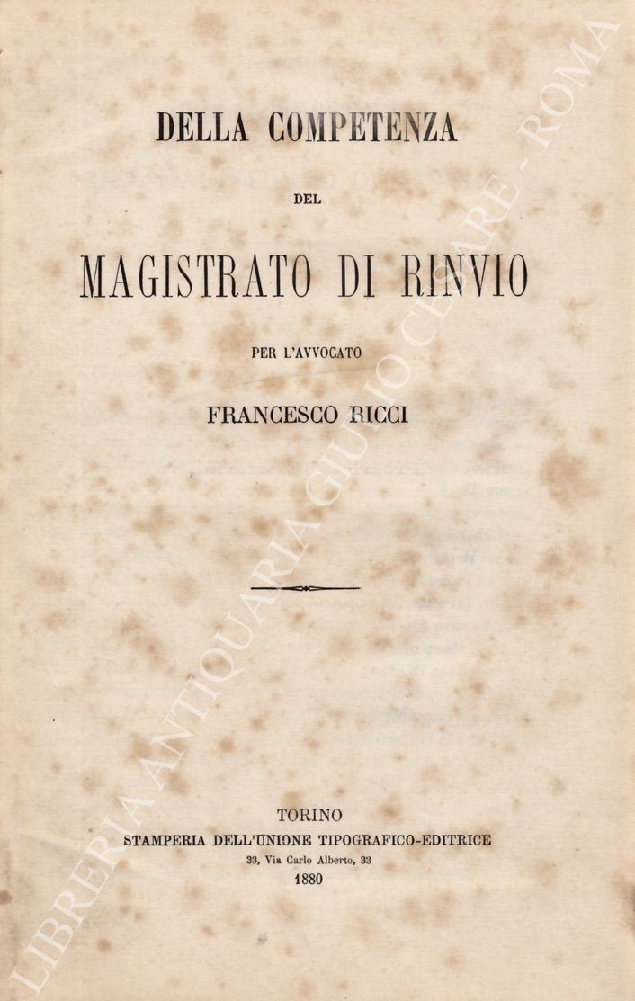 Della competenza del magistrato di rinvio