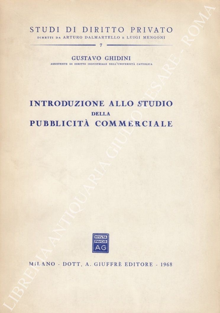 Introduzione allo studio della pubblicità commerciale