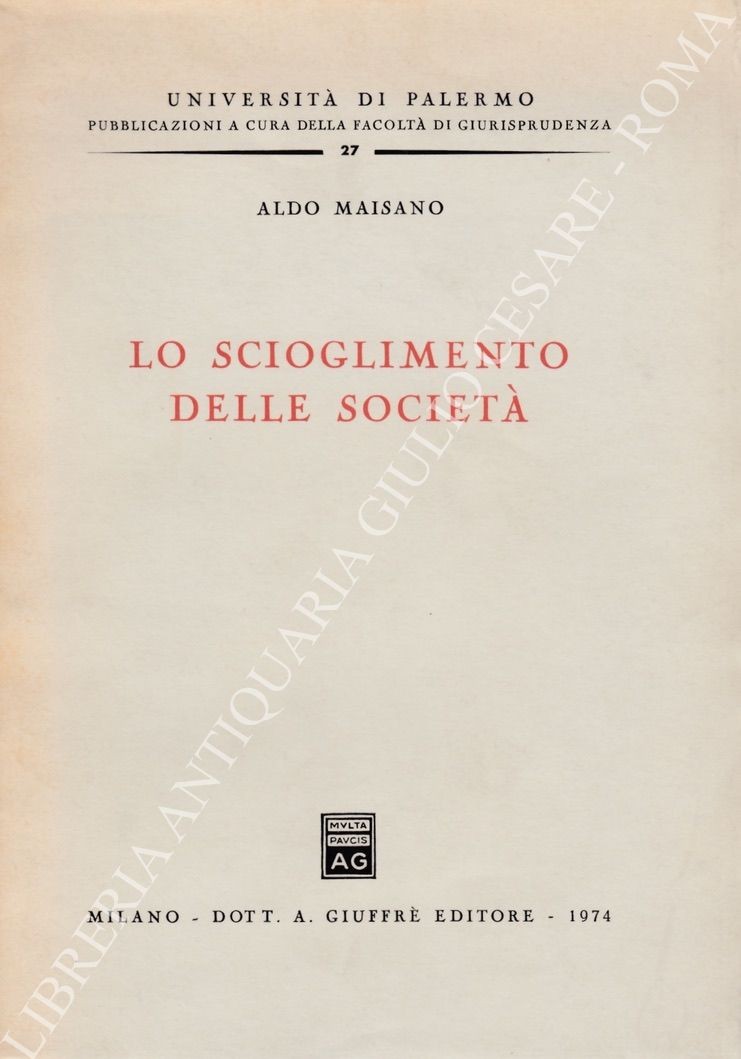 Lo scioglimento delle società