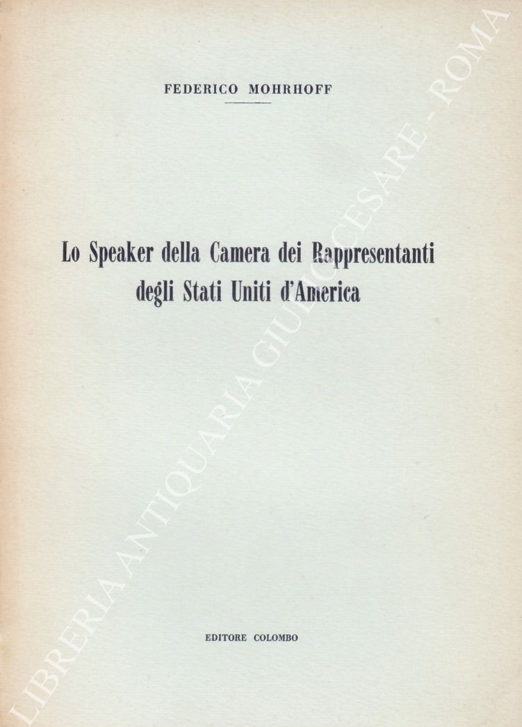 Lo Speaker della Camera dei Rappresentanti degli Stati Uniti d'America