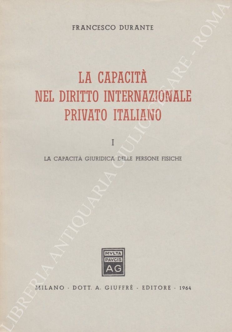 La capacità nel diritto internazionale privato italiano