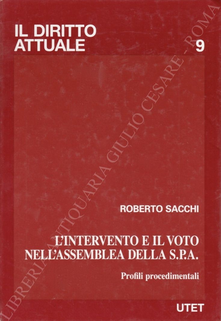 l'intervento e il voto nella assemblea delle S.p.a