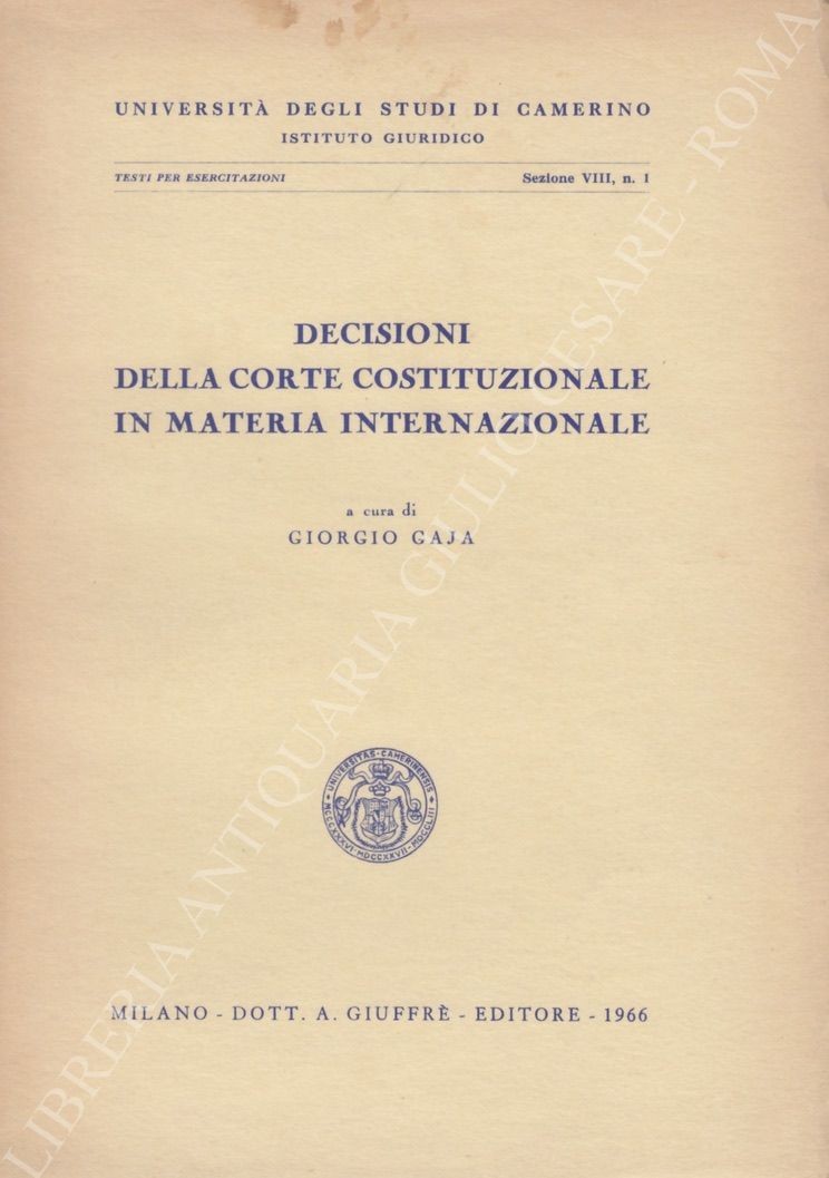 Decisioni della corte costituzionale