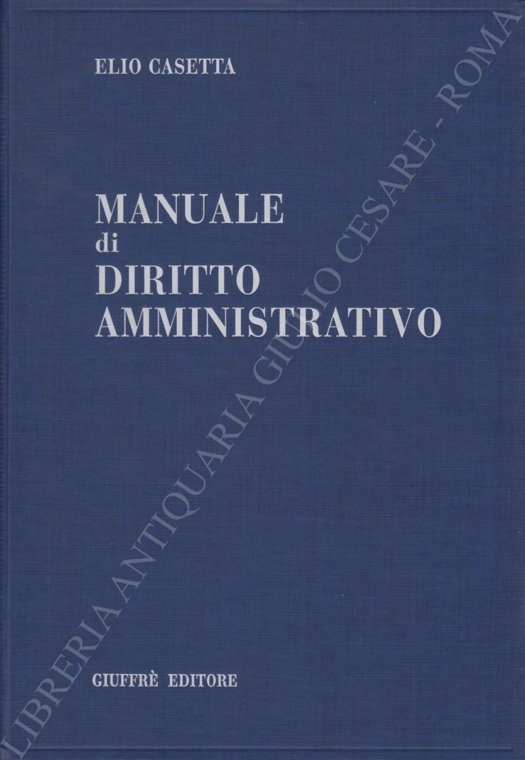 Manuale di diritto amministrativo