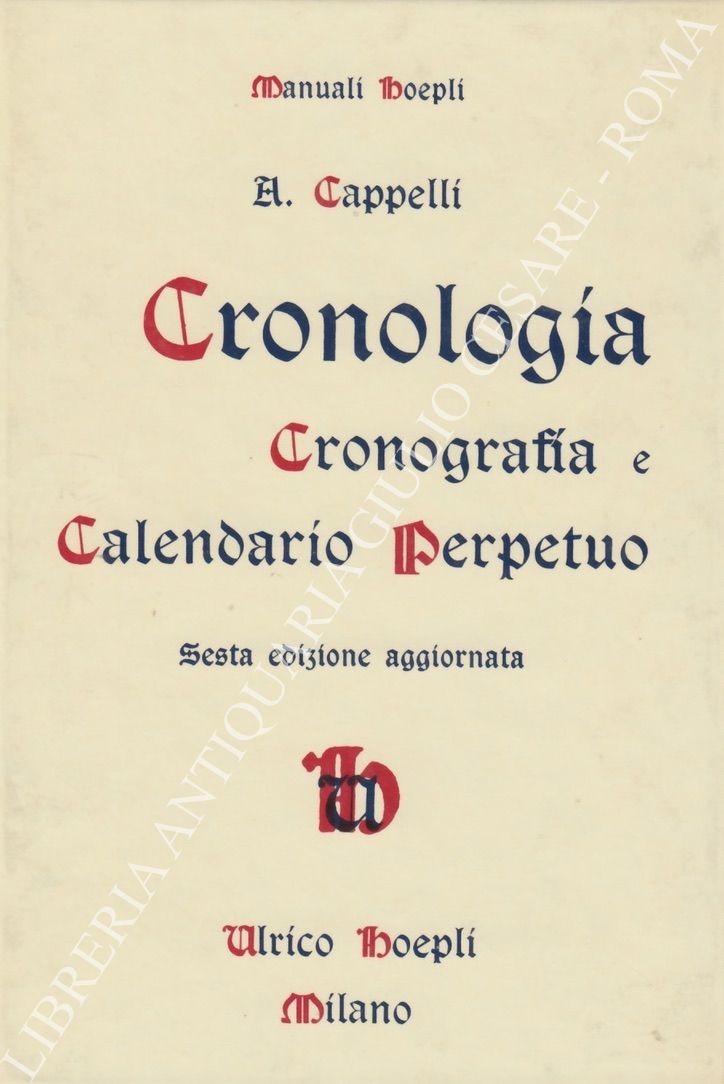 Cronologia Cronografia e Calendario Perpetuo