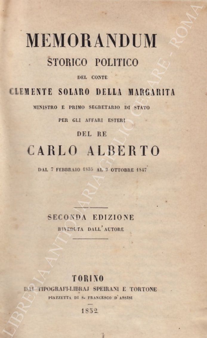 Memorandum storico politico