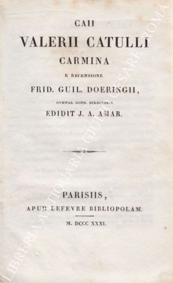 Caii Valerii Catulli Carmina