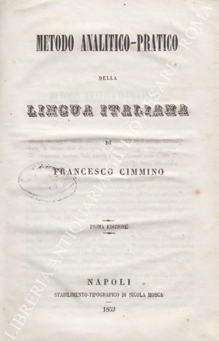 Metodo analitico - pratico della lingua italiana