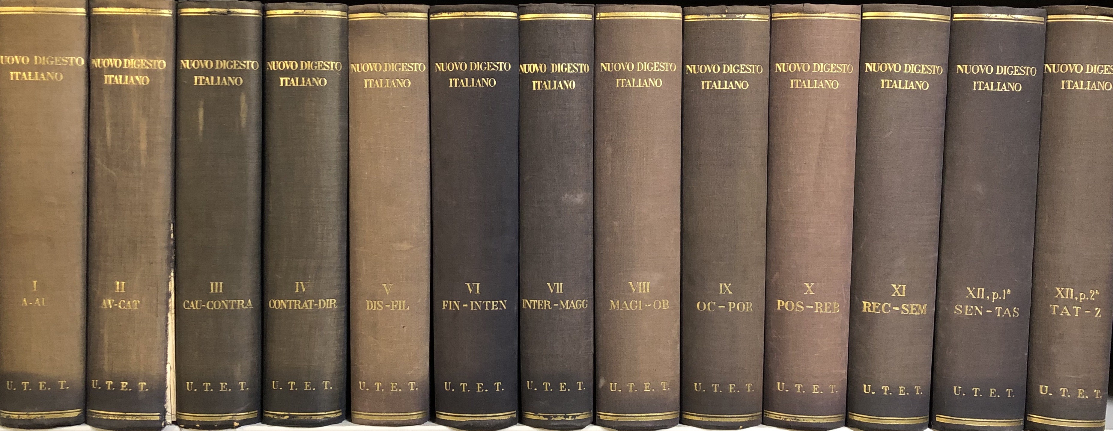 Nuovo Digesto Italiano. A cura di Mariano D'Amelio